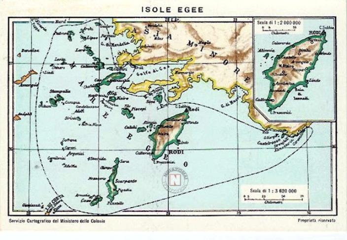 Ιταλικοί χάρτες των Δωδεκανήσων δείχνουν ότι η Ελλάδα μπορεί να διεκδικήσει 20 νησιά και νησίδες από την Τουρκία