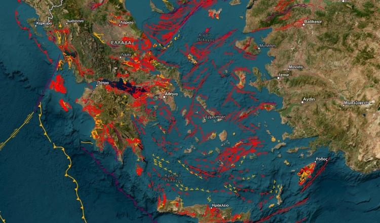 Σεισμοί: Ο χάρτης με τα ενεργά ρήγματα στην Ελλάδα – Δείτε πού βρίσκονται